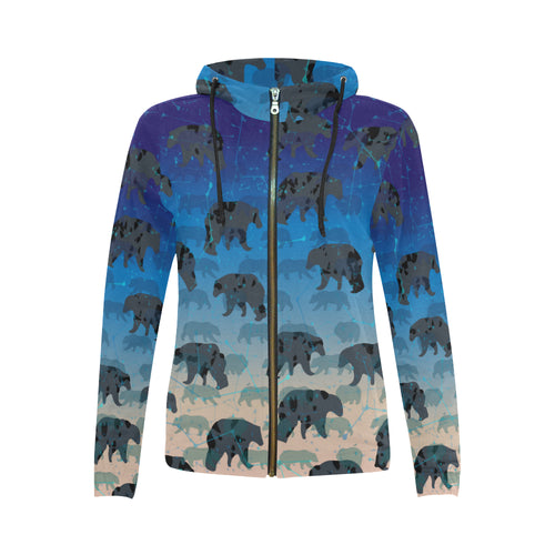 Chasing the Cold Tranquility Women's Zip Hoodie