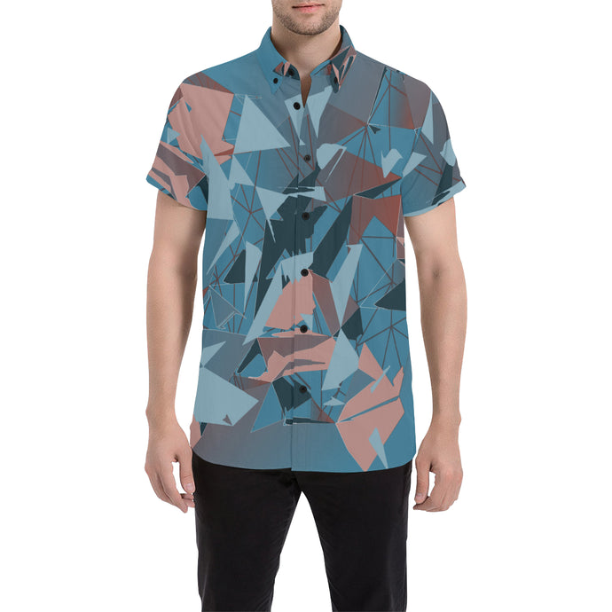 Triangulate Short Sleeve Button Up