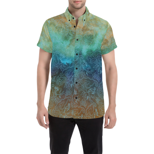 The Buddha Blues Short Sleeve Button Up