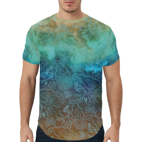 The Buddha Blue's Men's Curved Hem T-Shirt