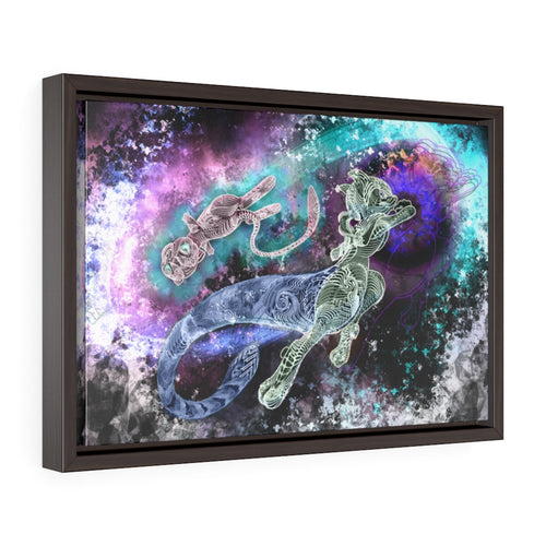 Mew Too Framed Premium Gallery Wrap Canvas