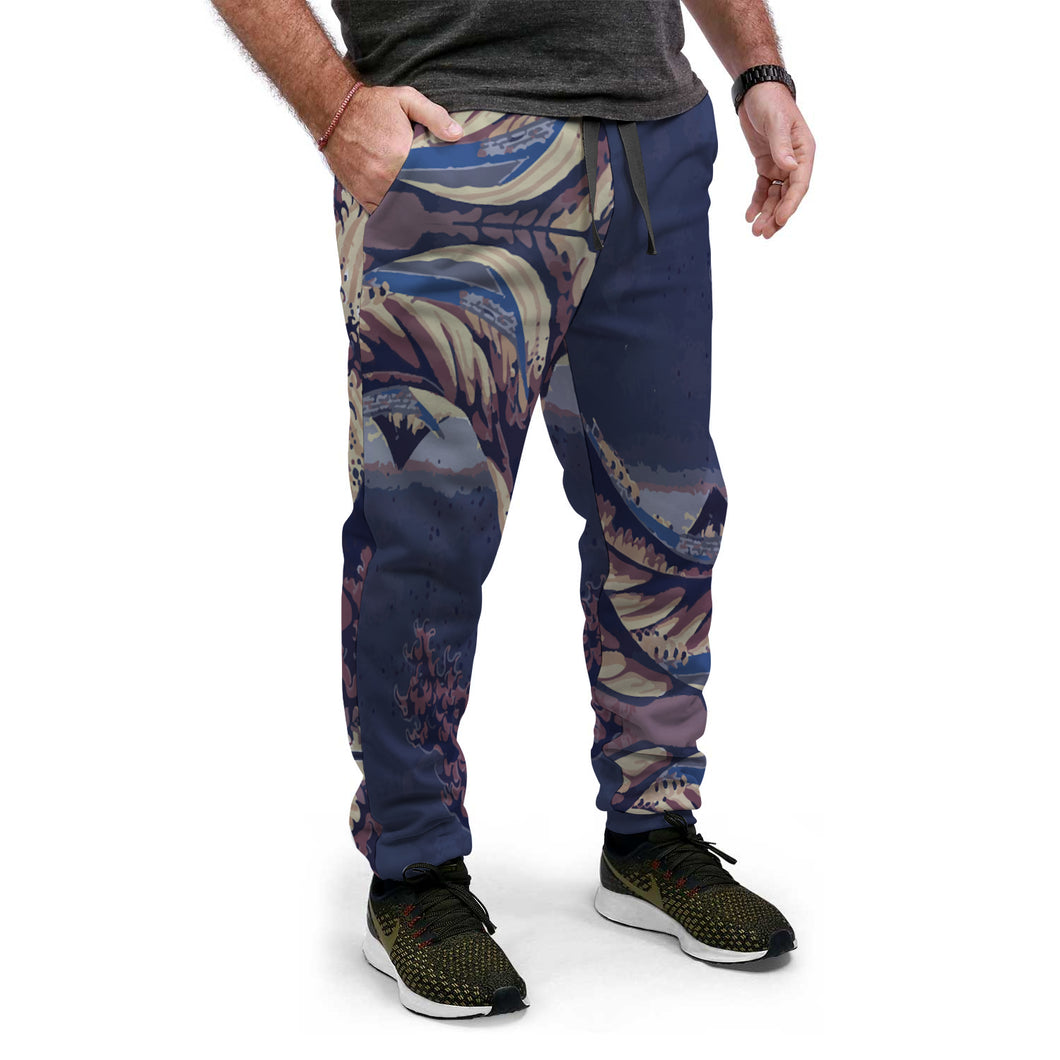 Midnight Off of Kanagawa Fleece Lined Joggers
