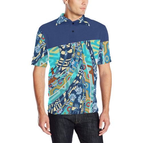 Angel Food Polo Men's All Over Print Polo Shirt (Model T55)