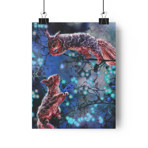 Bright Eyes & Bushy Tales Giclée Art Print