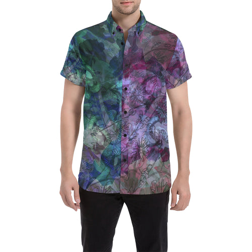 Between Berries Short Sleeve Button Up