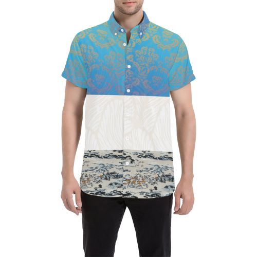 Partly Cloudy Short Sleeve Button Up