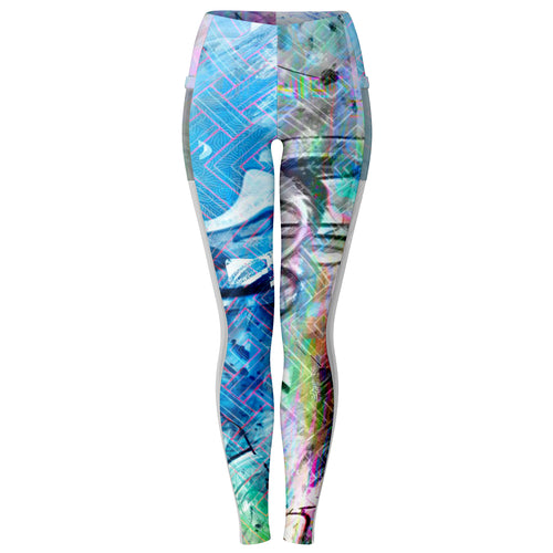 A State of Constant Surprise  in Blue Mesh Leggiings