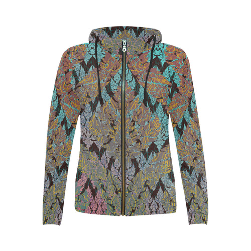 Thai Dye Women's Zip Hoodie