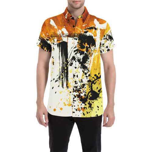 Sunflower Samurai Short Sleeve Button Up