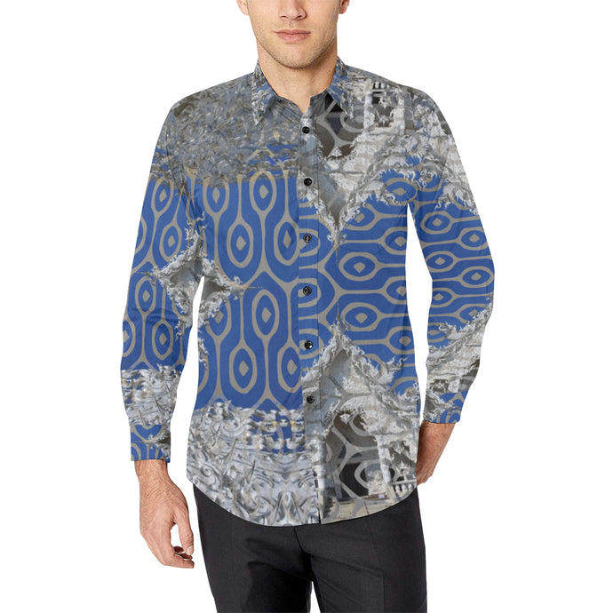Dynasty in Blue Casual Dress Shirt