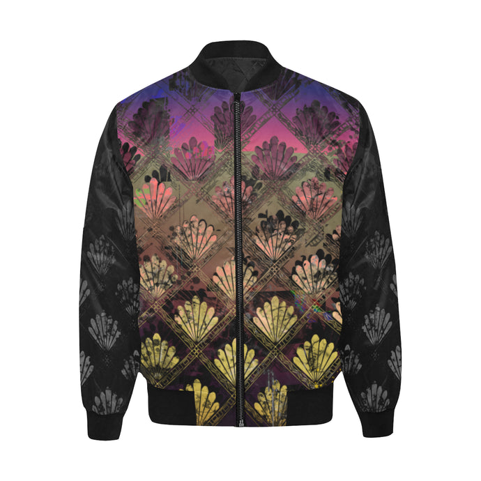 Guilded Lily in Black Quilted Bomber Jacket