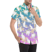 Itty Bitty Kitty Committee Short Sleeve Button Up