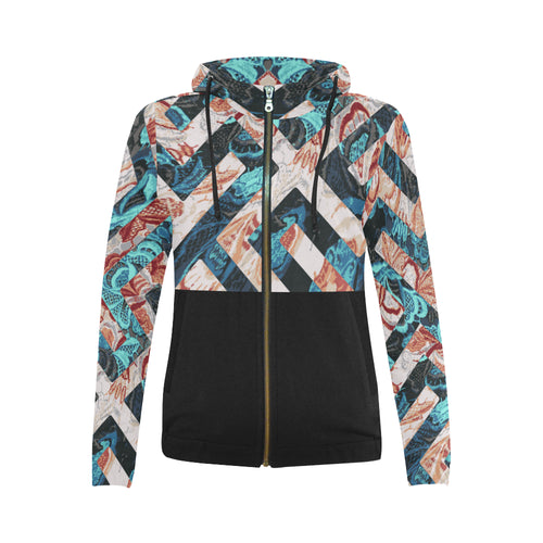 Shadow in a Rose Garden Women's Zip Hoodie