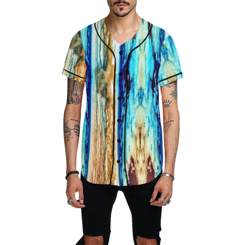 When the Ocean Met the Sun Baseball Jersey