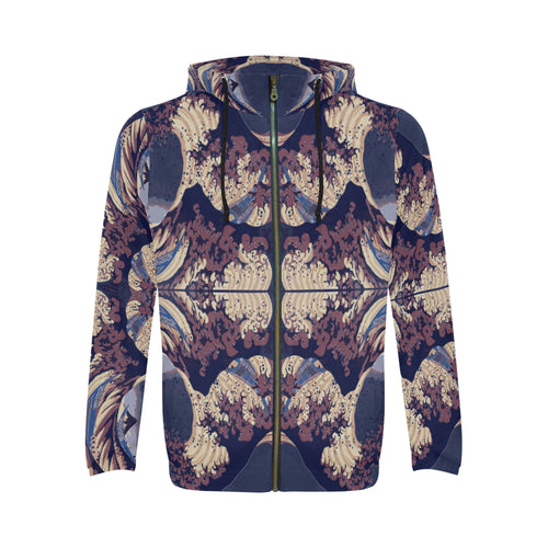 Midnight Off of Kanagawa Zip Hoodie