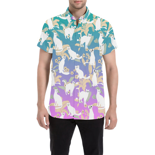 Itty Bitty Kitty Committee Short Sleeve Button Up