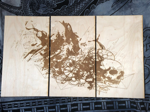 Dismantling Death Wood Engraving