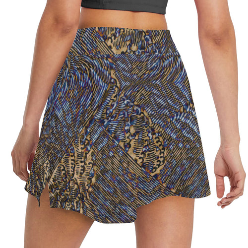 Wet Cheetah Golf Skirt with Pockets