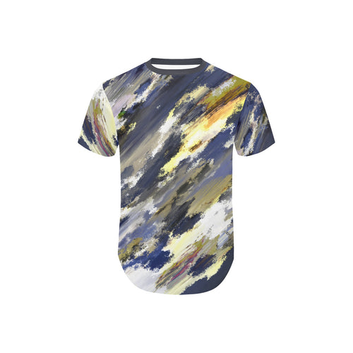 Shimmer Curved Hem T-Shirt