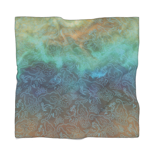 Buddha Blues Poly Scarf