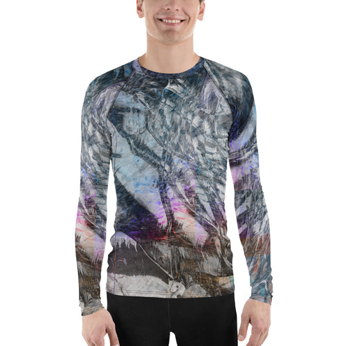 Carrying the Aurora Men's Rash Guard