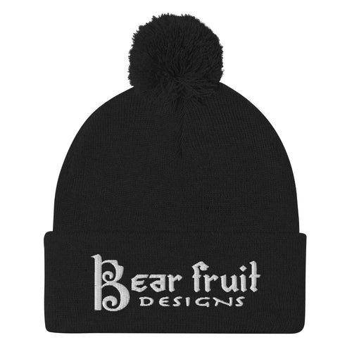 Bear Fruit Designs Pom-Pom Beanie