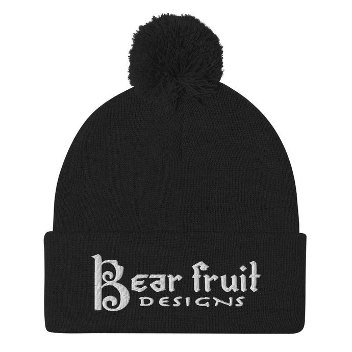 Bear Fruit Designs Pom-Pom Beanie