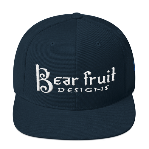 Navy Bear Fruit Snapback Hat