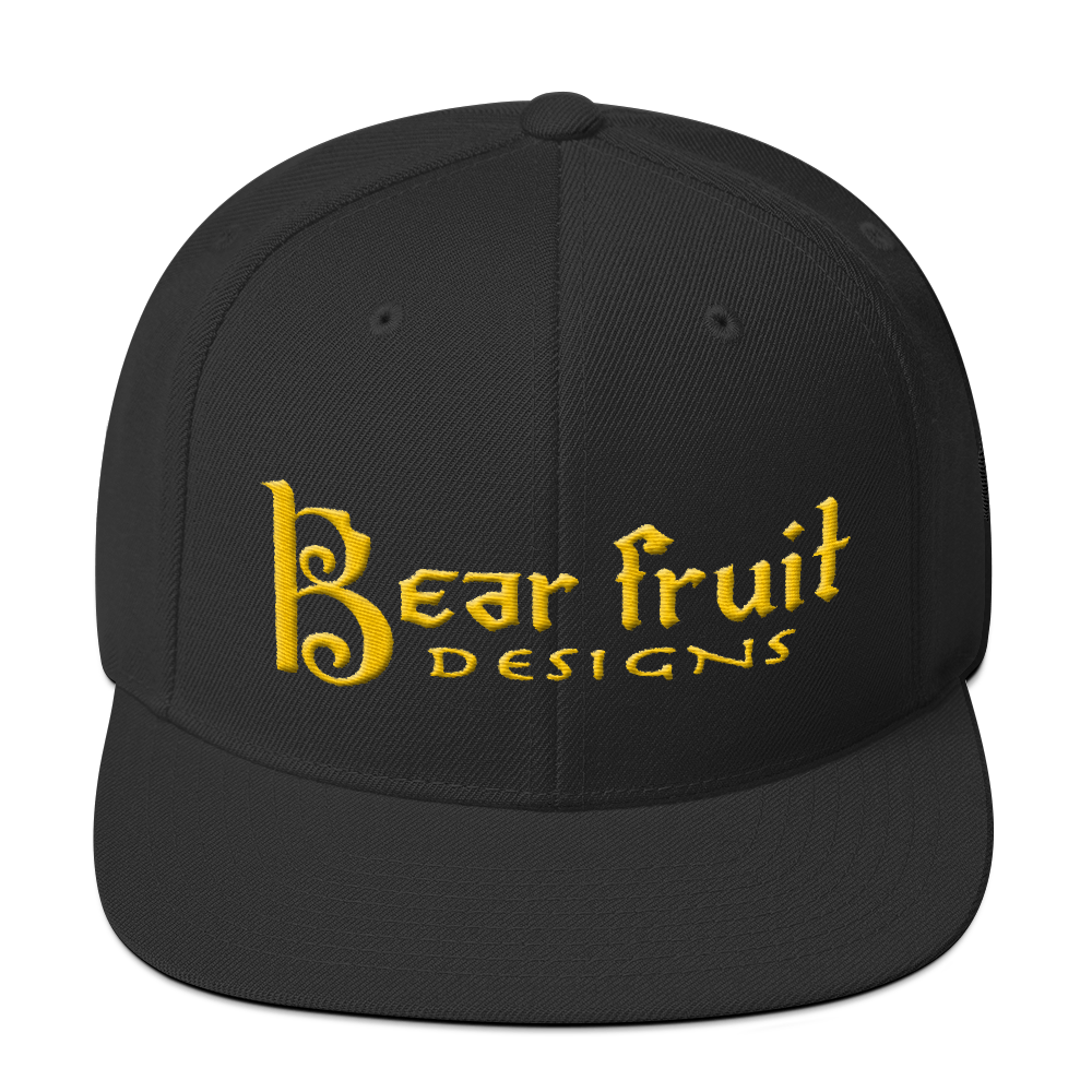 Gold Steez Bear Fruit Snapback Hat