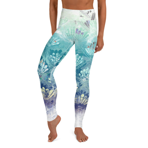 Gilded Lily in White Yoga Leggings