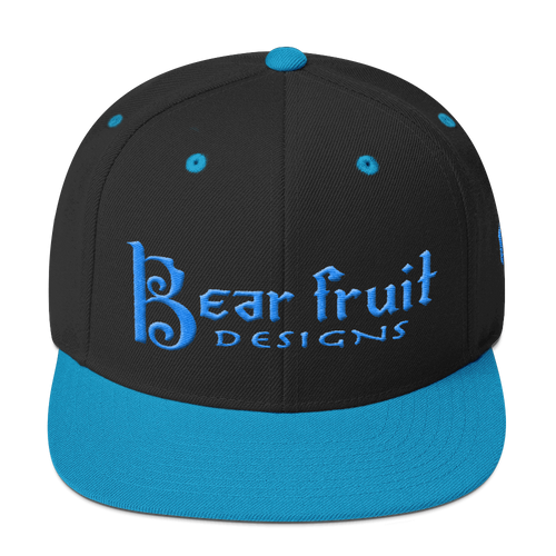 Black and Blue Bear Frut Snapback Hat