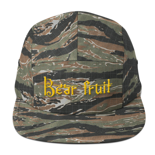 Bear Fruit Five Panel in Tiger Camo