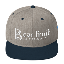 Grey and Navy Bear Fruit Snapback Hat