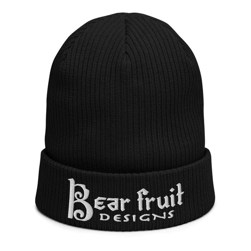 Bear Fruit Designs Organic ribbed beanie