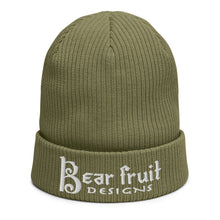 Bear Fruit Designs Organic ribbed beanie