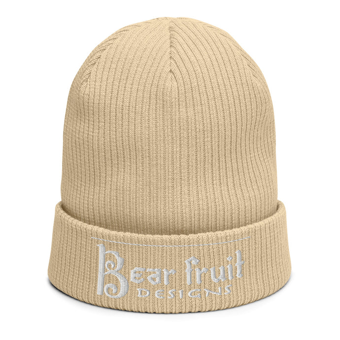 Bear Fruit Designs Organic ribbed beanie