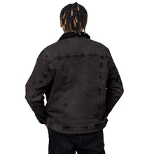 Bear Fruit Denim Sherpa Jacket in Black