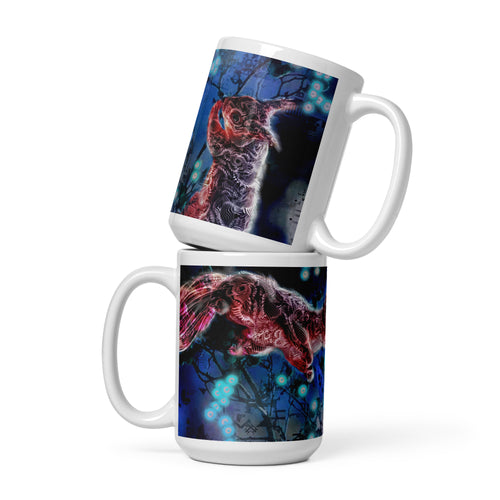 Bright Eyes & Bushy Tales White glossy mug